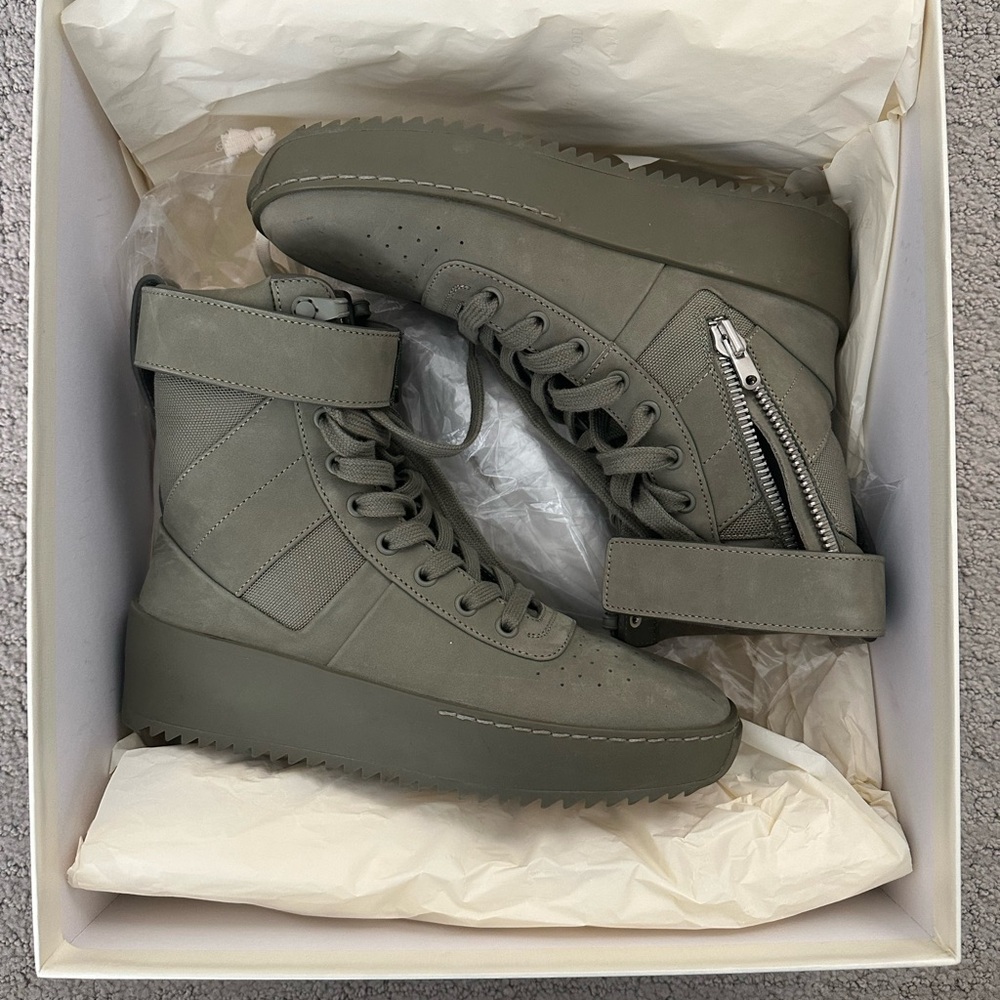 Fear of God Military Sneakers Army Green Nubuck Cordura size 36 US 6